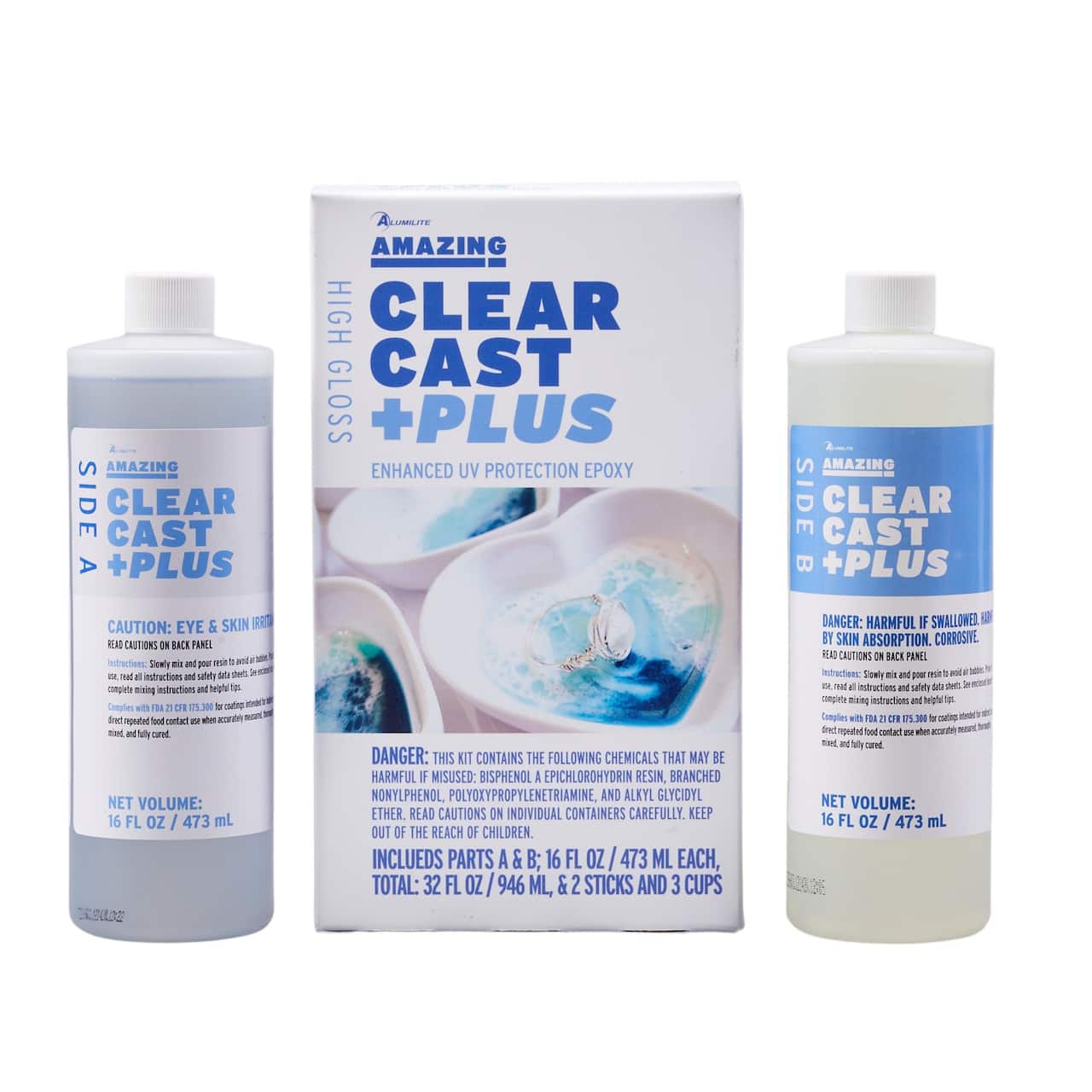 4 Pack: Alumilite™ 32oz. High Gloss Amazing Clear Cast +Plus
